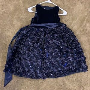Gorgeous navy princess dress. Christmas or flower girl.